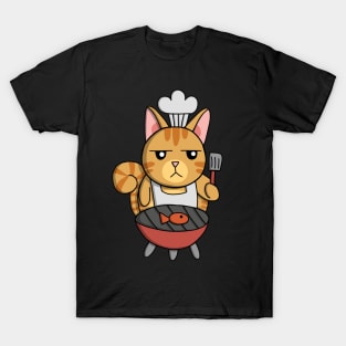 Orange Tabby Cat Chef T-Shirt